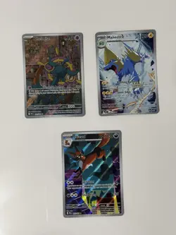 Pokemon TCG Pitch Black Dhelmise, Manectric, Thievul Illustration Rare LOT - NM - Image 1