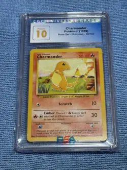 1999 Pokemon Charmander Base Set 46/102 CGC 10 PRISTINE! - Image 1