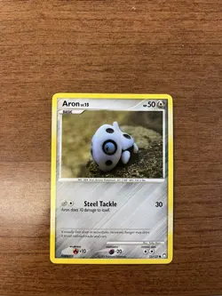 2007 Pokemon Mysterious Treasures Aron 111/123 Common - Image 1