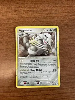 2007 Pokemon Aggron 1/123 Holo Rare Mysterious Treasures Diamond & Pearl - Image 1