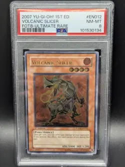 Yugioh Volcanic Slicer - FOTB-EN012 - Ultimate Rare 1st Edition PSA 8 2007 - Image 2