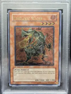 Yugioh Volcanic Slicer - FOTB-EN012 - Ultimate Rare 1st Edition PSA 8 2007 - Image 3