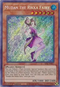 Mudan the Rikka Fairy - SESL-EN017 - Secret Rare - 1st Edition Lightly Played, E - Image 1