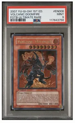 PSA 9 Volcanic Doomfire | 1st Edition Force Of The Breaker | Ultimate Rare | - Image 1