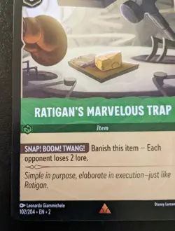 Ratigan's Marvelous Trap 102/204 Rare Rise Of The Floodborn Disney Lorcana TCG - Image 4