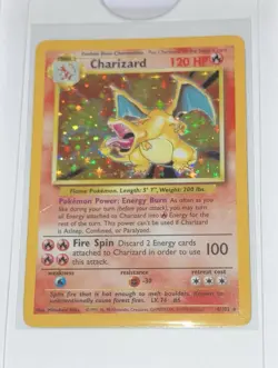 Base Set (Unlimited) Charizard #4/102 Pokemon Card - Image 1