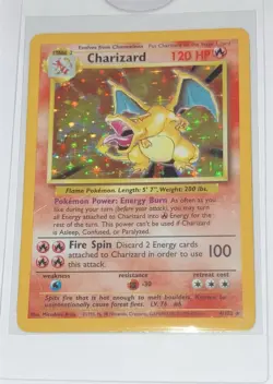 Base Set (Unlimited) Charizard #4/102 Pokemon Card - Image 2