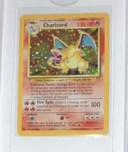 Base Set (Unlimited) Charizard #4/102 Pokemon Card - Image 3