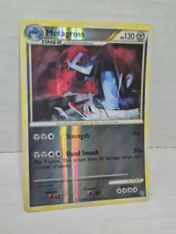 Metagross 18/90 Reverse Holo Rare HGSS Undaunted Pokemon Card - Image 2