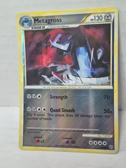 Metagross 18/90 Reverse Holo Rare HGSS Undaunted Pokemon Card - Image 3