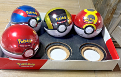 Pokemon TCG Poke Ball Tin Sealed – Set of 4 Balls Trading Card Game - Image 1
