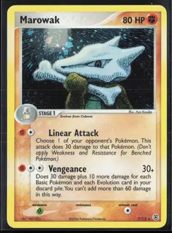 #2 Marowak 7/112 EX FireRed LeafGreen FRLG 2004 Reverse Holo Rare Pokemon Card - Image 1