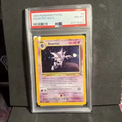 1999 Pokemon Fossil ~ Haunter Holo Card #6 ~ PSA 8 ~ Base Set Unlimited WOTC - Image 1
