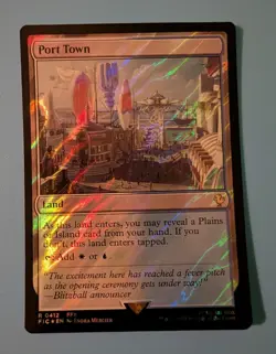 Port Town - SURGE FOIL - MTG - Final Fantasy - Magic the Gathering - NM - Image 1