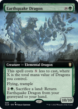 Earthquake Dragon - Extended Art Light Play, English Magic the Gathering MTG Com - Image 1