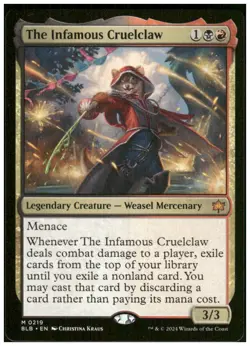 The Infamous Cruelclaw 219 Mythic Bloomburrow Magic: The Gathering Near Mint - Image 1