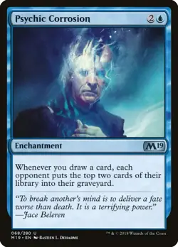 MTG - Psychic Corrosion - Core Set 2019 - X1 - (D) - SLEEVE PLAYABLE - #K7654 - Image 1
