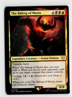 MTG The Balrog Of Moria x1 NM LTC Lord Of The Rings Commander 0046 - Image 1
