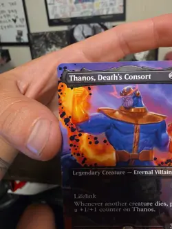 Thanos Deaths Consort Borderless Commander Marvel Super Heroes MTG - Image 3