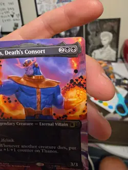 Thanos Deaths Consort Borderless Commander Marvel Super Heroes MTG - Image 4