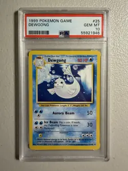 POKEMON BASE SET BASE SET 1999-2000 #25 DEWGONG PSA 10 FOURTH PRINT - Image 1