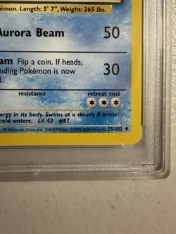 POKEMON BASE SET BASE SET 1999-2000 #25 DEWGONG PSA 10 FOURTH PRINT - Image 3