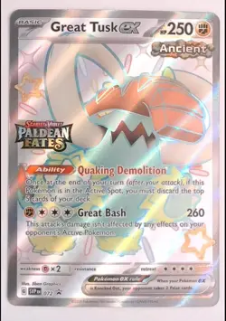 Great Tusk ex 072 Holo Promo Scarlet & Violet Promo Pokemon Near Mint - Image 1