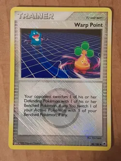 Warp Point 88/100 Pokemon League Crosshatch Holo Promo NM See Pictures - Image 1
