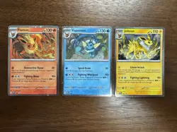 Pokemon TCG Eeveelution Cosmos Holo Flareon Jolteon Vaporeon 167 168 169 MINT - Image 1