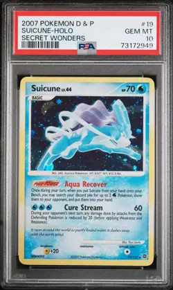2007 Pokemon Diamond & Pearl Secret Wonders Suicune Holo POP 25 - Image 1