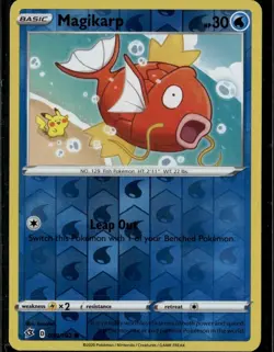 Magikarp Common SWSH02: Rebel Clash 039/192 Water Reverse Holo Pokemon Card - Image 1