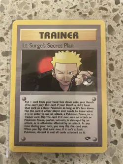 Pokemon TCG Lt. Surge's Secret Plan Gym Challenge 107/132 Unlimited Rare Card - Image 1
