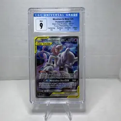 Pokemon TCG Mewtwo & Mew GX SM191 Tag Team Black Star Promo CGC 9 sub grades - Image 1