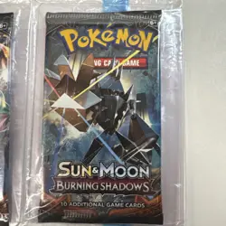 Pokemon Sun & Moon Burning Shadows Booster Pack Art Set Factory Sealed Lot Of 4 - Image 5