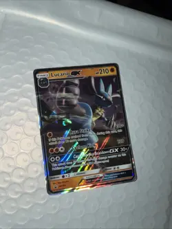 Pokemon TCG Lucario GX SM100 Sm Stage 1 Promo Holo 210 HP English Card - Image 1