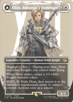 MTG Dion, Bahamut's Dominant (0376) *Non-Foil* Borderless Final Fantasy NM/MT - Image 1