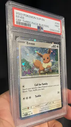 Eevee 043 Black Star Promo Holo PSA 9 MINT 2023 Obsidian Flames Blister Pokemon - Image 2