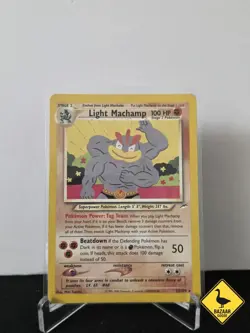 Pokemon Light Machamp Neo Destiny Rare Unlimited 100 HP Regular 25/105 English - Image 1