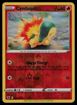 Cyndaquil 023/189 Common Astral Radiance Pokemon Reverse Holo Lightly Played - Image 1