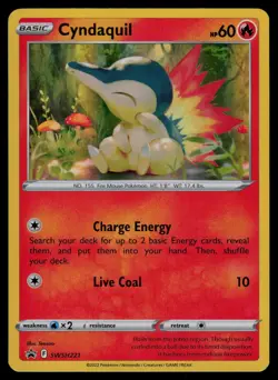 Cyndaquil SWSH221 Holo Promo Sword & Shield Promo Pokemon Lightly Played - Image 1