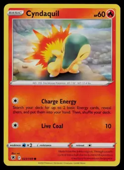 Cyndaquil 023/189 Common Astral Radiance Pokemon Lightly Played - Image 1