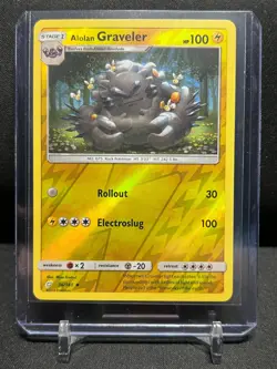 Alolan Graveler 36/181 Reverse Holo Pokemon 2019 S&M Team Up LP - Image 1
