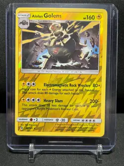 Alolan Golem 42/145 Reverse Holo Rare Pokemon 2017 SM Guardians Rising - LP - Image 1