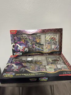 Pokemon TCG: Paldean Fates Great Tusk & Iron Treads ex Premium 2x - Image 1