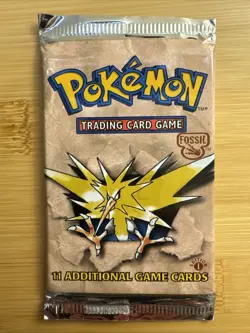 Pokemon 1999 Fossil 1st Edition Zapdos Booster Pack HEAVY 21.19 Vintage WOTC - Image 2