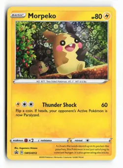 Morpeko SWSH012 SWSH: Sword & Shield Promo Cards Holo Promo Pokemon TCG Card NM - Image 1