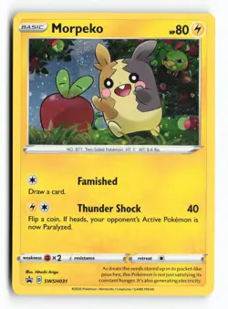 Morpeko SWSH031 SWSH: Sword & Shield Promo Cards Holo Promo Pokemon TCG Card NM - Image 1
