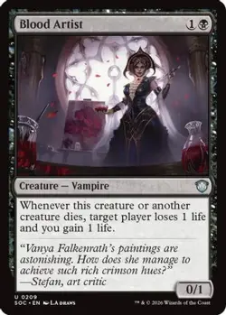 Blood Artist 209 Commander: Secrets of Strixhaven Magic: The Gathering NM - Image 1