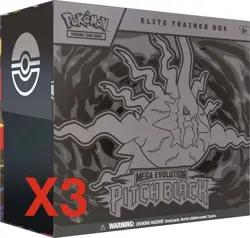 3x Pokemon TCG Mega Evolution Pitch Black ETB Elite Trainer Box ✅IN HAND✅ - Image 1