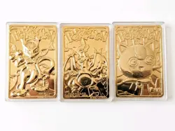 Lot of 3 Vintage BK 23k Gold Plated Pokemon Cards - Charizard Mewtwo Jigglypuff - Image 1